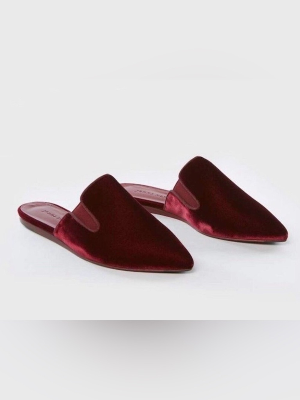 New Jenni Kayne Wine Velvet Mules